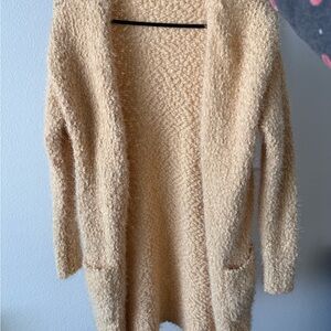 Cozy Cream Open-Front Sweater
